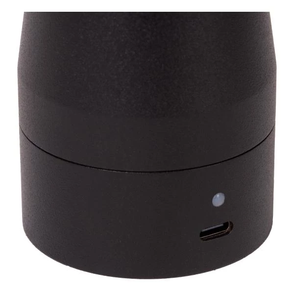 Lucide IPSOS - Lampe de table Rechargeable - Batterie/Piles - LED Dim to warm - 1x3W 3000K/3200K - Noir - détail 2